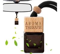 Diffuseur de parfum pour voiture, flacon diffuseur rechargeable en verre avec pendentif de parfum de 8 ml | Diffuseur d'huile vide avec désodorisant à corde pour chambre à coucher