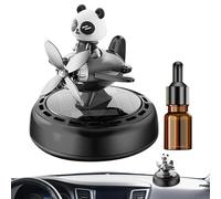 Diffuseur De Parfum Pour Voiture | Parfum Automobile à Énergie Solaire Rechargeable - Panda Tournant Éliminateur d'Odeurs Rechargeable avec Parfum Longue Durée pour Auto, Camion, Fourgon