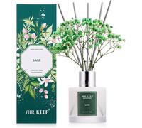 Diffuseur De Parfum Sage,Diffuseur Parfum Maison Avec 8 Bâtonnets Diffuseur Parfum,Decoration Pour Chambre,Salon,Salle De Bain,Bureau,100ml
