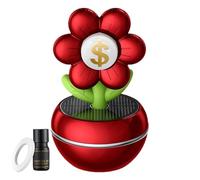 Diffuseur De Parfum Voiture - Diffuseur De Parfum Rotatif Alimenté Par Énergie Solaire À Design Floral,Rotation À 360 Degrés Purificateur D'air Aromathérapie Symbole De Prospérité Pour Adultes