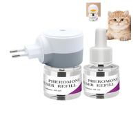 Diffuseur de phéromones pour chats calmes - Diffuseur anti-stress sûr pour la maison et les déplacements - Réduit le stress anxieux - Aide à la détente et au sommeil paisible du chat.