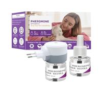 Diffuseur de phéromones relaxant pour chats, anti-stress apaisant pour chats - adaptateur rechargeable pour intérieur voyage contre les rayures et les miagolis