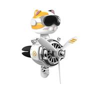 Diffuseur de pilote de dessin animé - Design hélice noire - Décoration amusante de voiture - Accessoire d'arômes rotatif - Désodorisant décoratif créatif - Décoration parfumée portable pour un voyage
