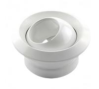 Diffuseur de plafond rond en alliage d'aluminium de 125 mm avec buse à jet sphérique réglable - Ventilation for salle de bain, cuisine et salon