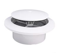 Diffuseur de plafond rond réglable en plastique ABS pour grille d'aération murale pour salle de bain, cuisine, conduit de ventilation, entrée d'air frais (150 mm)