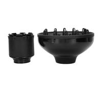 Diffuseur de sèche-cheveux professionnel universel pour cheveux bouclés et ondulés, accessoire adapté à la maison et au salon (Noir)
