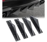 Diffuseur De Spoiler De Pare-Chocs Arrière pour Vauxhall Opel Corsa E, Anti-Usure Châssis Décoration Aileron Voiture, Tuning Voiture,C/Straight-Carbon Fiber