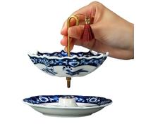 Diffuseur de thé avec plateau filtre chinois en céramique, passoire à thé en vrac pour maison, cuisine, salon, chambre, camping, pique-nique, bureau, dortoir