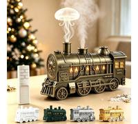 Diffuseur de train de Noël, humidificateur méduse, diffuseur d'huiles essentielles 300 ml, humidificateur à brume froide, diffuseurs d'arômes, 3 en 1 vintage train à vapeur, humidificateur, 2 modes de