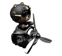 Diffuseur de voiture avec clip d'aération rotatif en forme d'ours, 30,5 cm, parfum à tête secouante, accessoire de voyage et utilisation quotidienne, noir