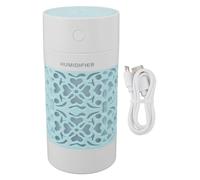 Diffuseur de voiture, humidificateur Ultra sonore, Mini silencieux, USB, huile essentielle, brume d'aromathérapie, pour voiture, bureau, chambre à coucher, ABS 250ML (Bleu clair)
