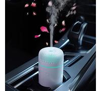 Diffuseur de voiture USB aromathérapie huiles essentielles brume froide mini diffuseur portable pour voiture, maison, bureau, chambre à coucher (blanc)