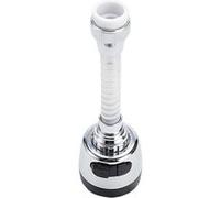 Diffuseur d'Eau et Filtre de Robinet Pivotant avec Jet Réglable en Acier Inoxydable Avizar Argent Argent