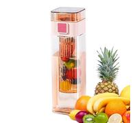 Diffuseur d'Eau pour Fruits | Bouteille d'eau infuseur de fruits carrée étanche pour voyage | Bouteille d'eau de sport à boire pour salle de fitness et extérieur