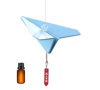 Diffuseur d'huile de voiture - Pendentif d'aromathérapie - En forme d'avion en papier - Décoration de charme créative - Parfum automobile - Ornement pour rétroviseur