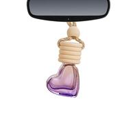Diffuseur d'huile de voiture, setter chariot, pendentif en bouteille de voiture de parfum de voiture de coeur, ornement vide de bouteille d'aromathérapie de parfums pour