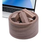 Diffuseur d'huile - Désodorisant pour l'environnement essentiel dans une petite pile de bois - Boîte d'aromathérapie en bois naturel 6 x 6 x 5,6 cm, 70 g | Ornement décoratif pour diffuseur de voiture