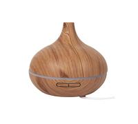 Diffuseur d'Huile Essentiel LED avec Finition Bois, Ambiance Parfumée et Élégante pour Maison - CMP_Drop Marron G