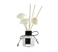 Diffuseur d'huile parfumée - 50 ml - Élégant flacon en verre avec bâtonnets naturels - Sans flamme - Avec huiles essentielles - Diffuseur d'arômes décoratif pour chambre à coucher et salon - Design