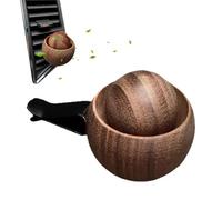 Diffuseur d'huile pour voiture boule ronde décoration en bois désodorisant | Clips décoratifs pour tableau de bord de voiture, grille d'aération, pour la maison, les voyages, la conduite quotidienne