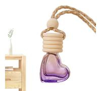 Diffuseur d'huile pour voiture - En forme de cœur transparent - 6 ml - Flacon vide - Désodorisant d'intérieur - Ornement pour rétroviseur, rebord de fenêtre - Léger et compact - Ergonomique