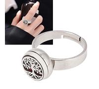 Diffuseur D'huiles Essentielles, Anneau de Doigt D'aromathéRapie, Belle Apparence, Conception Ouverte, Filetage de Haute PréCision, MatéRiau en Acier Inoxydable (01)