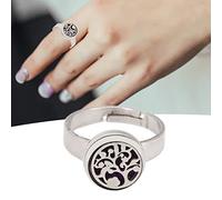 Diffuseur D'huiles Essentielles, Anneau de Doigt D'aromathéRapie, Belle Apparence, Conception Ouverte, Filetage de Haute PréCision, MatéRiau en Acier Inoxydable (02)