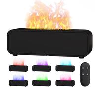 Diffuseur D'huiles Essentielles Avec Effet Flamme, Diffuseur Huiles Essentielles Flamme, Humidificateur D'air, 7 Couleurs De Flamme, Arrêt Automatique Sans Eau, Pour Bureau Yoga