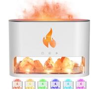 Diffuseur d'Huiles Essentielles avec Lampe de Sel de l'Himalaya, 150ml, Humidificateur à Brume Froide, Luminosité Multicolore