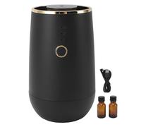Diffuseur d'huiles essentielles compact et polyvalent pour voiture, désodorisant pour véhicule et maison (Noir)