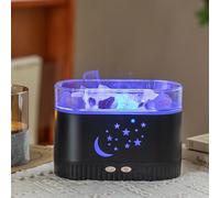 Diffuseur D'huiles Essentielles Électrique Usb,Brumisateur À Ultrasons,Brumisateur Avec Cristal Naturel,Pierre De Sel,Aromathérapie,Lampe Tournante Apaisante - Type Black