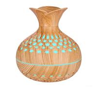 Diffuseur d'huiles essentielles en forme de fleur avec alimentation USB et lumière 7 couleurs pour humidificateur d'arômes et brume parfumée dans le salon ou la chambre à coucher (lumière)