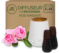 Diffuseur D'huiles Essentielles Essential Mist + 2 Recharges 20 Ml Parfum Rose Apaisante