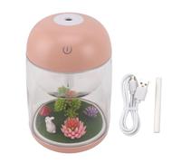 Diffuseur d'huiles essentielles, humidificateur de simulation de volcan, humidificateur silencieux 2 en 1 de qualité supérieure, design micro paysage, chargement USB, mignon pour (Roseate)
