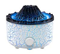 Diffuseur d'huiles essentielles inspiré de la Lave avec Effets d'éclairage dynamiques, Bouton de Commande réglable pour la Vitesse de Brouillard, crée Une Ambiance relaxante avec Une Brume ultr White