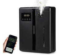 Diffuseur d'huiles essentielles, Machine d'aromathérapie silencieuse pour la Maison, purificateur d'air, contrôle Bluetooth et Wi-FI, adapté à la Chambre à Coucher, au Bureau, au Salon (Noir)