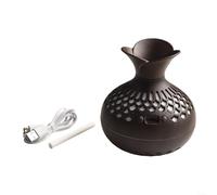 Diffuseur d'huiles essentielles portable avec alimentation USB et lumière LED 7 couleurs pour humidificateur aromatique utilisation en studio de yoga ou salle de sport (foncé)