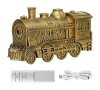 Diffuseur d'huiles essentielles Train - 300 ml - Avec télécommande - Arrêt automatique - Pour la maison ou le bureau - Couleur cuivre