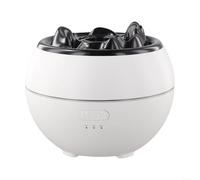 Diffuseur d'huiles essentielles unique en forme de flamme 360 ml avec brume froide et 7 lumières de couleur pour une ambiance relaxante (blanc)