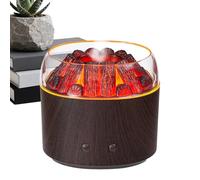 Diffuseur d'Huiles Essentielles Volcan - Diffuseur d'Huiles Essentielles 160ml avec Flamme,Éclairage d'Ambiance Chaud Réaliste Appareil Silencieux Apaisant,Chambre Salle de Bain Bureau Voiture Classe