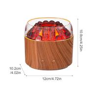 Diffuseur d'Huiles Essentielles Volcan | Humidificateur Portable à Brume Fraîche Flamme 160ml,Éclairage d'Ambiance Chaud Réaliste Appareil Silencieux Apaisant - Pour Salle De Bain Bureau Voiture Chamb