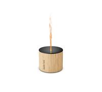 Stadler Form Aroma Diffuser Nora avec habillage en bambou et couvercle en aluminium, pour l'intérieur et l'extérieur, diffuse des huiles essentielles, effet de flammes, sans fil jusqu'à 7 h