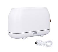 Diffuseur d'humidificateur de flamme avec effet de lumière de flamme vive, humidificateur à brume USB 180ml pour chambre à coucher et bureau, ABS blanc 412g
