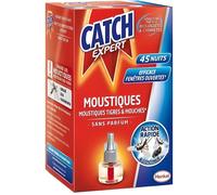 Diffuseur Électrique Anti-moustiques - CATCH - Recharge Liquide sans Parfum - 45 Nuits - Action Rapide - Intérieur