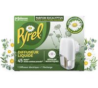 Diffuseur Electrique Liquide - Répulsif Moustiques 45 Nuits - Parfum Eucalyptus -1 Diffuseur + 1 Recharge