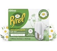Diffuseur Electrique Liquide - Répulsif Moustiques 45 Nuits - Sans Parfum - 1 Diffuseur + 1 Recharge