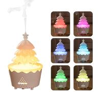 Diffuseur en Forme d'arbre de Noël, humidificateur à Gouttes de Pluie de 250 ML avec télécommande, humidificateur à huiles essentielles Rain Cloud avec 7 lumières dégradées de Couleurs pour la Maison