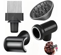 Diffuseur et Adaptateur pour Dyson Airwrap Styler HS01 HS05, Embout non Volant,Buse En Plastique Noir,Adaptateur Transformez pour Airwrap Styler en Une Combinaison de Sèche-Cheveux