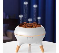 Diffuseur Huiles Essentielles, 250ML Humidificateur d'air, 2 Modes de Diffuseur d'huiles essentielles, Flamme Diffuseur Huile Essentielle avec Arrêt Automatique sans Eau et Minuterie