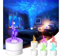 Diffuseur Huiles Essentielles, Diffuseur Parfum Maison Avec Projection Led 7 Couleurs, Lampe Diffuseur Pour Chambre Salon Bureau (Blanc)
